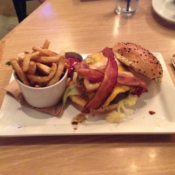 Eureka! - House Burger with bacon and extra cheese. - American Near Me - Redlands, California