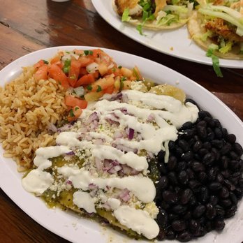 Tenoch Mexican - Chicken Enchiladas platter - Mexican Near Me - Boston, Massachusetts