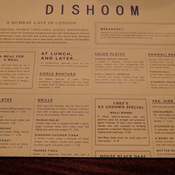 Dishoom - Menu - Indian Near Me - London, XGL