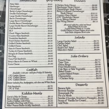 Becky's - Lunch Menu - March 2023 - New American Near Me - Clarksville, Tennessee Becky's - Lunch Menu - March 2023 - New American Near Me - Clarksville, Tennessee