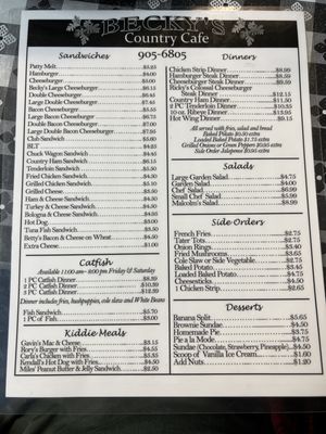 Menu photo 2 Becky's Clarksville, TN Menu photo 2 Becky's Clarksville, TN