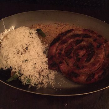 Branch Line - Pork sausage with grilled apple, basal, and beer mustard - New American Near Me - Watertown, Massachusetts