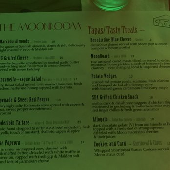 The Moonroom - Tapas/treats menu - Tapas/Small Plates Near Me - Ottawa, Ontario