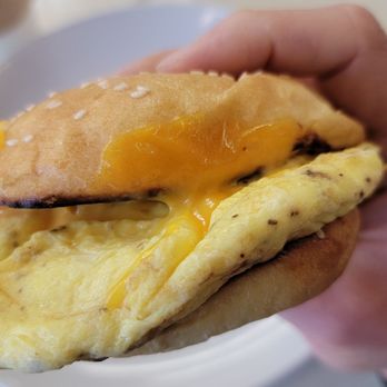 The Lunch Box - Egg & (Cheddar) Cheese Sandwich: The fresh, home-made brioche bun was warm, soft, delicious! - Bagels Near Me - Buffalo, New York The Lunch Box - Egg & (Cheddar) Cheese Sandwich: The fresh, home-made brioche bun was warm, soft, delicious! - Bagels Near Me - Buffalo, New York
