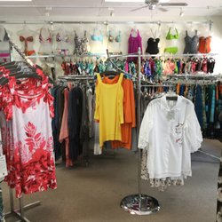 Jackie's Closet - Inside the shop view - there's rack of men's swim wear stuff as well..