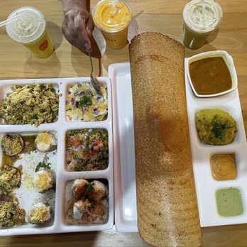 Neehee's - chaat platter and masala dosa - Indian Near Me - Canton, Michigan