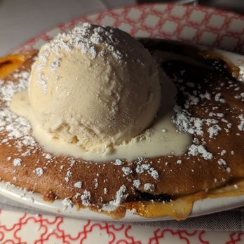 Cunard's Sandbar - Peach cobbler ala mode. Good, but mine is better! - American Near Me - La Quinta, California Cunard's Sandbar - Peach cobbler ala mode. Good, but mine is better! - American Near Me - La Quinta, California