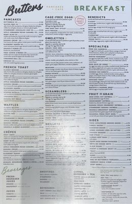 Menu photo 4 Butters Pancakes & Cafe - Mayo Blvd Phoenix, AZ