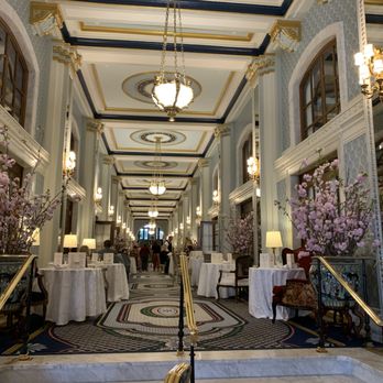 Peacock Alley Tea - a long hallway with tables and chairs - Tea Rooms Near Me - Washington, DC, District of Columbia