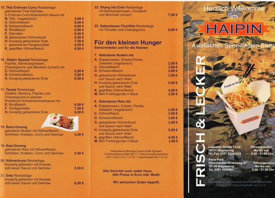 Menu photo 2 Haipin Magdeburg, ST