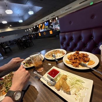Golden Star - Orange Chiken, egg role, Mongolian beef, and pork fried rice. - Chinese Near Me - Redding, California Golden Star - Orange Chiken, egg role, Mongolian beef, and pork fried rice. - Chinese Near Me - Redding, California
