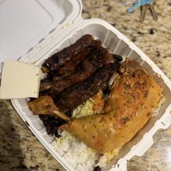 Sazon Latino Restaurant - Ribs, grilled chicken, queso fresco, rice, beans