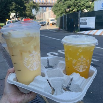 Starbucks - Paradise Drink Refresher and Pineapple Refresher - New on the Menu - Coffee & Tea Near Me - New York, New York