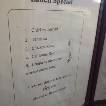 Mihana Restaurant - Lunch specials! - Nov 2019 - Japanese Near Me - Manteca, California