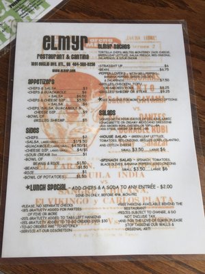 Menu photo 4 Elmyr Atlanta, GA