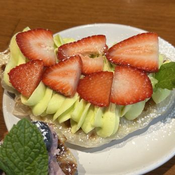 Bespoke All Day Cafe - Strawberry pistachio croffle - Breakfast & Brunch Near Me - Las Vegas, Nevada