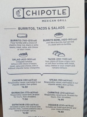 Menu photo 2 Chipotle Mexican Grill Austin, TX