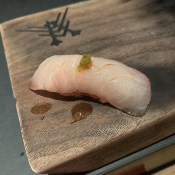 Robin - Shima aji topped with yuzu kosho - Sushi Bars Near Me - San Francisco, California Robin - Shima aji topped with yuzu kosho - Sushi Bars Near Me - San Francisco, California