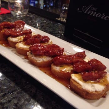 Cafe Amore Bistro - Maple chilli sausage crostini - Cafes Near Me - Edmonton, Alberta