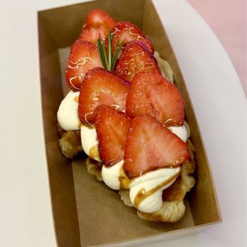 Heuk Hwa Dang - Strawberry Croffle. - Desserts Near Me - New York, New York Heuk Hwa Dang - Strawberry Croffle. - Desserts Near Me - New York, New York