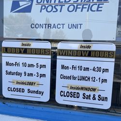 United States Postal Service - Don't appreciate this place closing before "closing hours". It clearly states 3pm on SATURDAY.