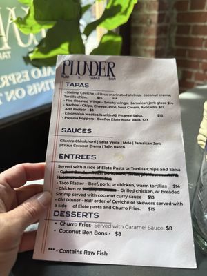 Menu photo 1 Plunder Rum and Tapas Bar Spokane, WA