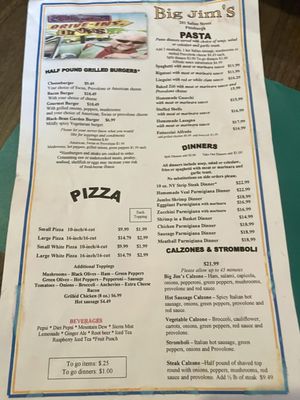 Menu photo 3 Big Jim's Restaurant & Bar Pittsburgh, PA
