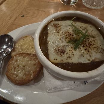 Steak & Whisky - French Onion Soup it was as ver good but know it's very sweet and definitely needs more cheese - Steakhouses Near Me - Hermosa Beach, California