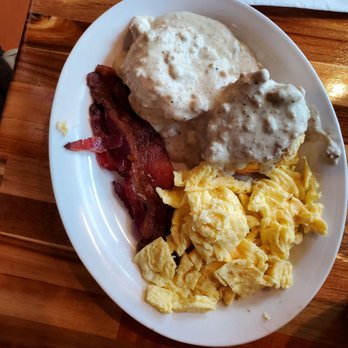 Nye Beach Cafe - "Arlo's Special": bacon, eggs, half order biscuits & gravy - Cafes Near Me - Newport, Oregon Nye Beach Cafe - "Arlo's Special": bacon, eggs, half order biscuits & gravy - Cafes Near Me - Newport, Oregon