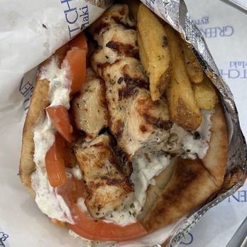 Greek Kitchen - Chicken Souvlaki pita - Greek Near Me - College Point, New York Greek Kitchen - Chicken Souvlaki pita - Greek Near Me - College Point, New York