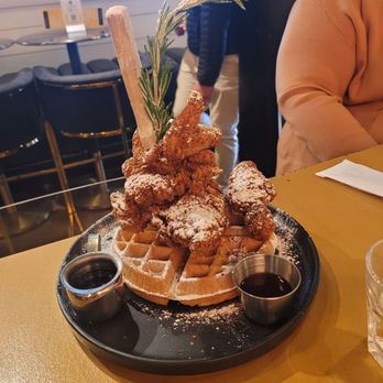 The Place 2 Be - Chicken and Waffles. Look at that presentation! - Breakfast & Brunch Near Me - West Hartford, Connecticut The Place 2 Be - Chicken and Waffles. Look at that presentation! - Breakfast & Brunch Near Me - West Hartford, Connecticut