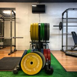 Squat Rack, Leg Press, Squat Rack.