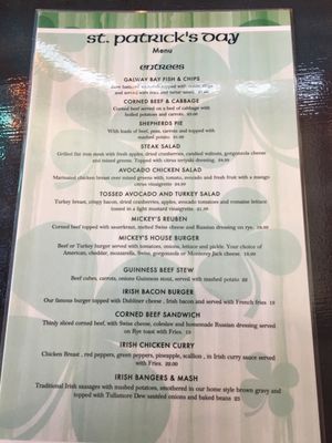 Menu photo 1 Mickey Spillane's Eastchester, NY