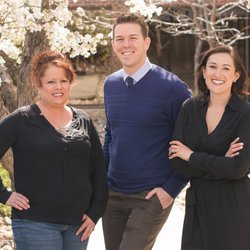 Lone Tree Insurance - Michelle, David and Kristin enjoying some Colorado sunshine and cherry blossoms. (I have no clue it they're cherry blossoms)