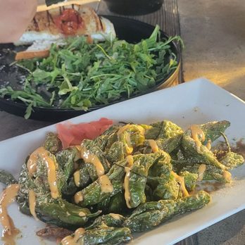 Public House Temecula - Truffle fries  Shishito peppers  Goat cheese toast - New American Near Me - Temecula, California