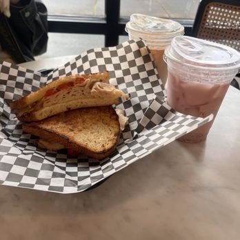 Just Cuz Cafe - strawberry milk, turkey pesto, iced latte - Cafes Near Me - Lacey, Washington Just Cuz Cafe - strawberry milk, turkey pesto, iced latte - Cafes Near Me - Lacey, Washington