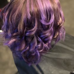 Blown Away Salon - Purple balayage