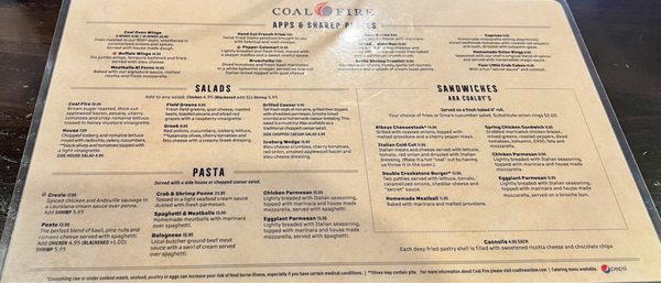 Menu photo 2 Coal Fire Pizza Gambrills, MD Menu photo 2 Coal Fire Pizza Gambrills, MD