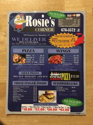 Menu photo 6 Rosie's Corner Take Out Restaurant Brewerton, NY Menu photo 6 Rosie's Corner Take Out Restaurant Brewerton, NY