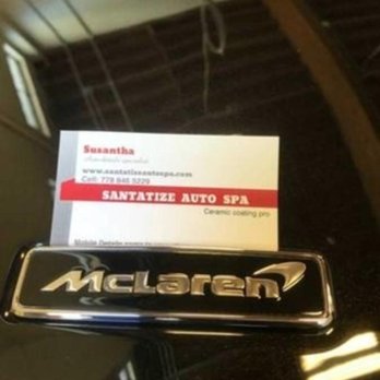 Santatize Auto Spa - Our business card left for a great customer after ceramic coat service. - Auto Detailing Near Me - Richmond, British Columbia Santatize Auto Spa - Our business card left for a great customer after ceramic coat service. - Auto Detailing Near Me - Richmond, British Columbia