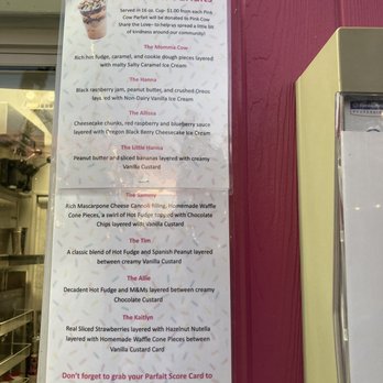The Pink Cow - Part of large menu~ - Ice Cream & Frozen Yogurt Near Me - Alden, New York The Pink Cow - Part of large menu~ - Ice Cream & Frozen Yogurt Near Me - Alden, New York