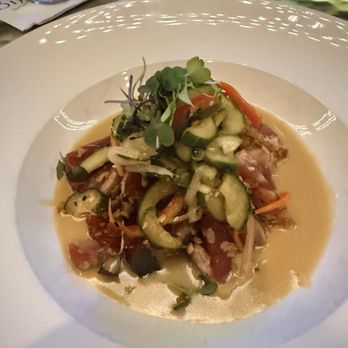 Bijoux - Ahi Tuna (8/10) I didn't realize it was gonna be in so much sauce/it was good however, I wouldn't order it again - Seafood Near Me - Miramar Beach, Florida