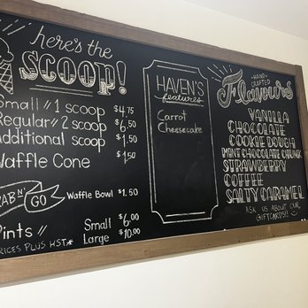 Haven’s Creamery - Menu - Ice Cream & Frozen Yogurt Near Me - Ottawa, Ontario Haven’s Creamery - Menu - Ice Cream & Frozen Yogurt Near Me - Ottawa, Ontario