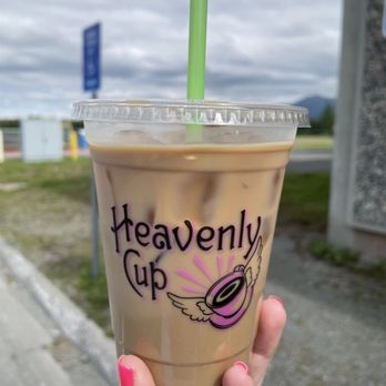Heavenly Cup - Iced sugar-free white chocolate soy latte. Delicious!!! - Coffee & Tea Near Me - Anchorage, Alaska