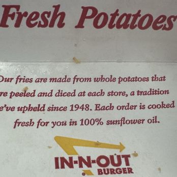 In-N-Out Burger - Fresh Potatoes!!!! - Burgers Near Me - Fort Worth, Texas