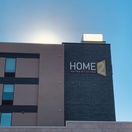The sun rising on Home2 Suites The sun rising on Home2 Suites