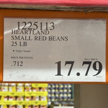 Costco - Phoenix - Small red beans dried 25 pounds November 2025 - Gas Stations Near Me - Phoenix, Arizona