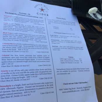Castle Hill Cider - Tasting menu - Cideries Near Me - Keswick, Virginia Castle Hill Cider - Tasting menu - Cideries Near Me - Keswick, Virginia