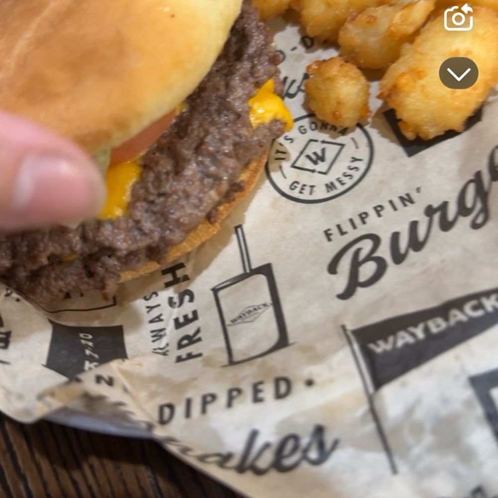 Wayback Burgers - CHEEEESY BURGER REG LARGE FRIED CHEESE CURDS - Burgers Near Me - Richmond, Texas