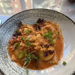 Louisiana crawfish ravioli